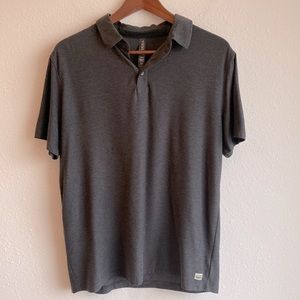 Vuori Men’s Strato Tech polo CA32350 RN156509 PO02735 V188 CHARCOAL HEATHER MED